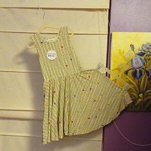 Dot Dot Smile Striped Dress with Multicolor Logo